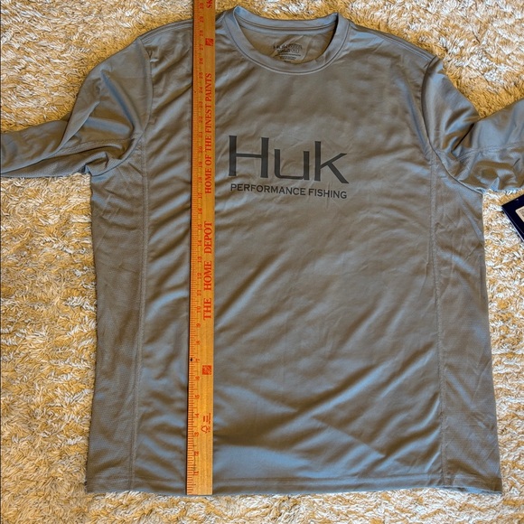 Huk Performance Fishing Shirt Mens XL NWT I.C.E. Tech Long Sleeve Gray - Picture 12 of 13